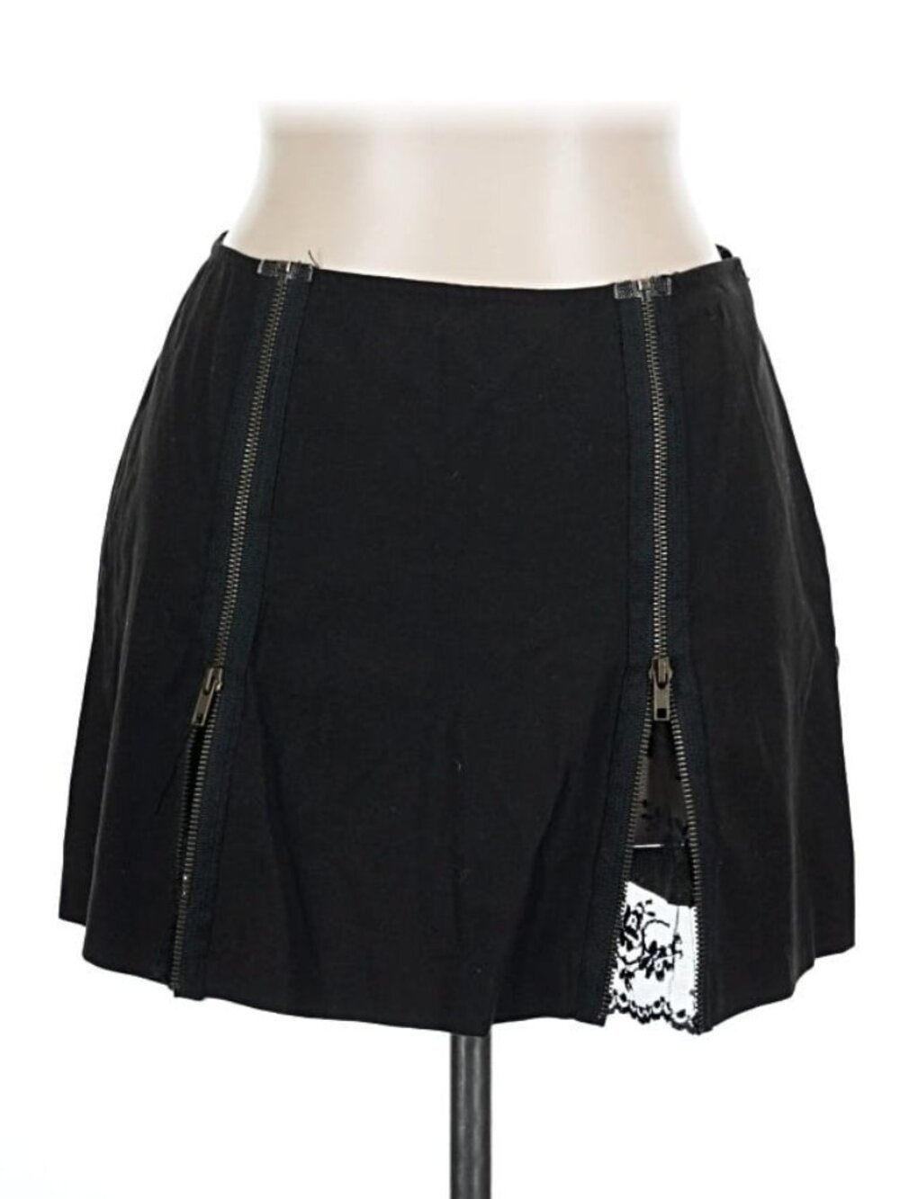 Black Label Skirt Zip Lace 1990s VINTAGE RARE